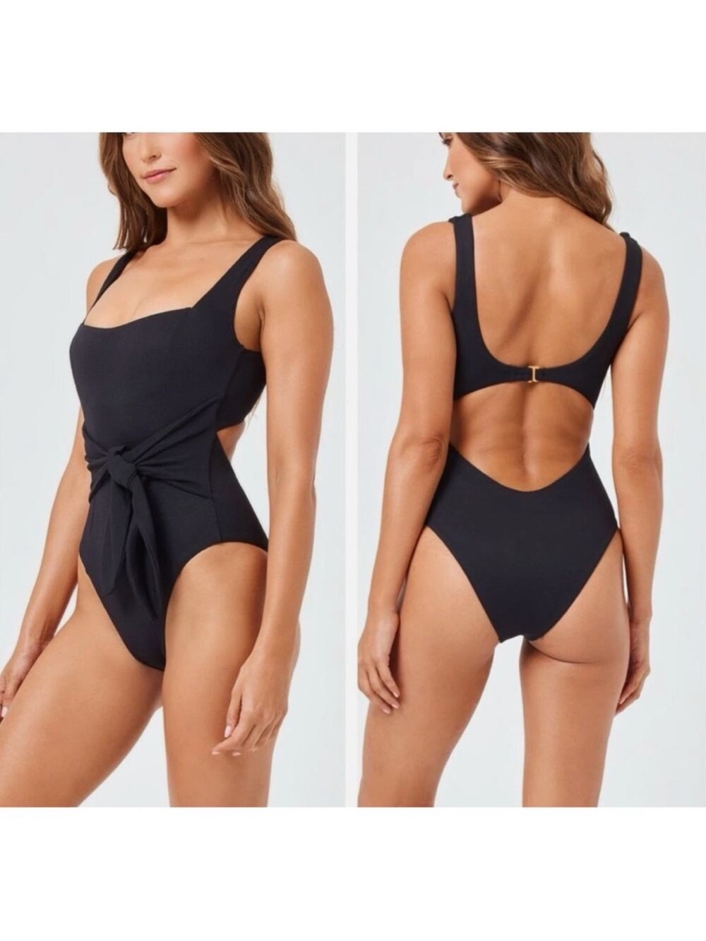 NWT L*Space Balboa One-Piece Classic Swimsuit Tie Front $183